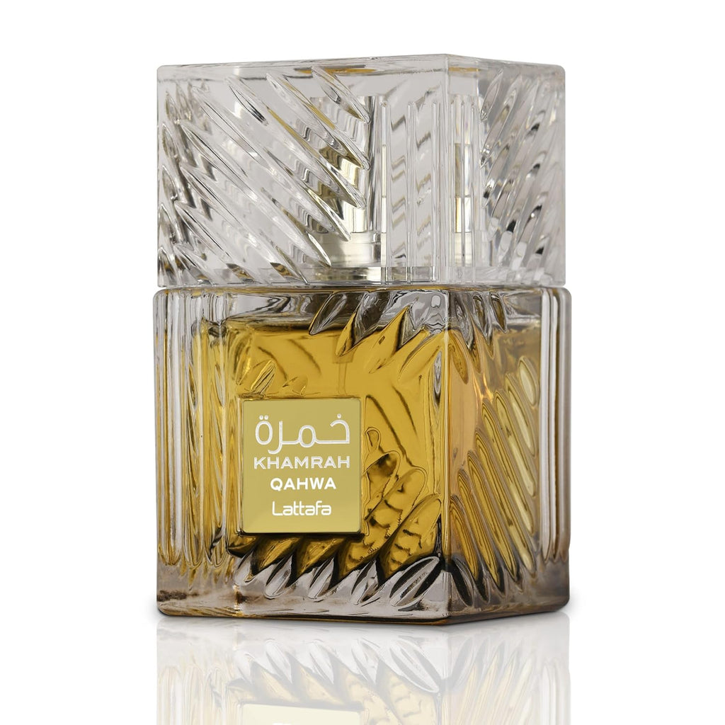 Lattafa Khamrah Qahwa - Vanilla, Warm Spicy, Cinnamon, Sweet - Eau de Parfum Long-Lasting Fragrance for Unisex, 3.40 Ounce / 100 ml