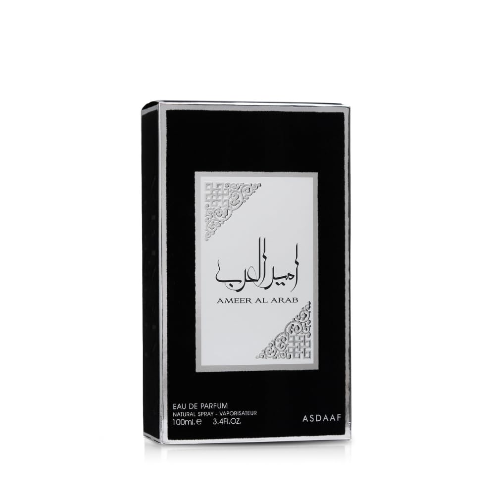 Lattafa Asdaaf Ameer Al Arab Eau de Parfum Spray for Unisex, 3.4 Ounce 100ml