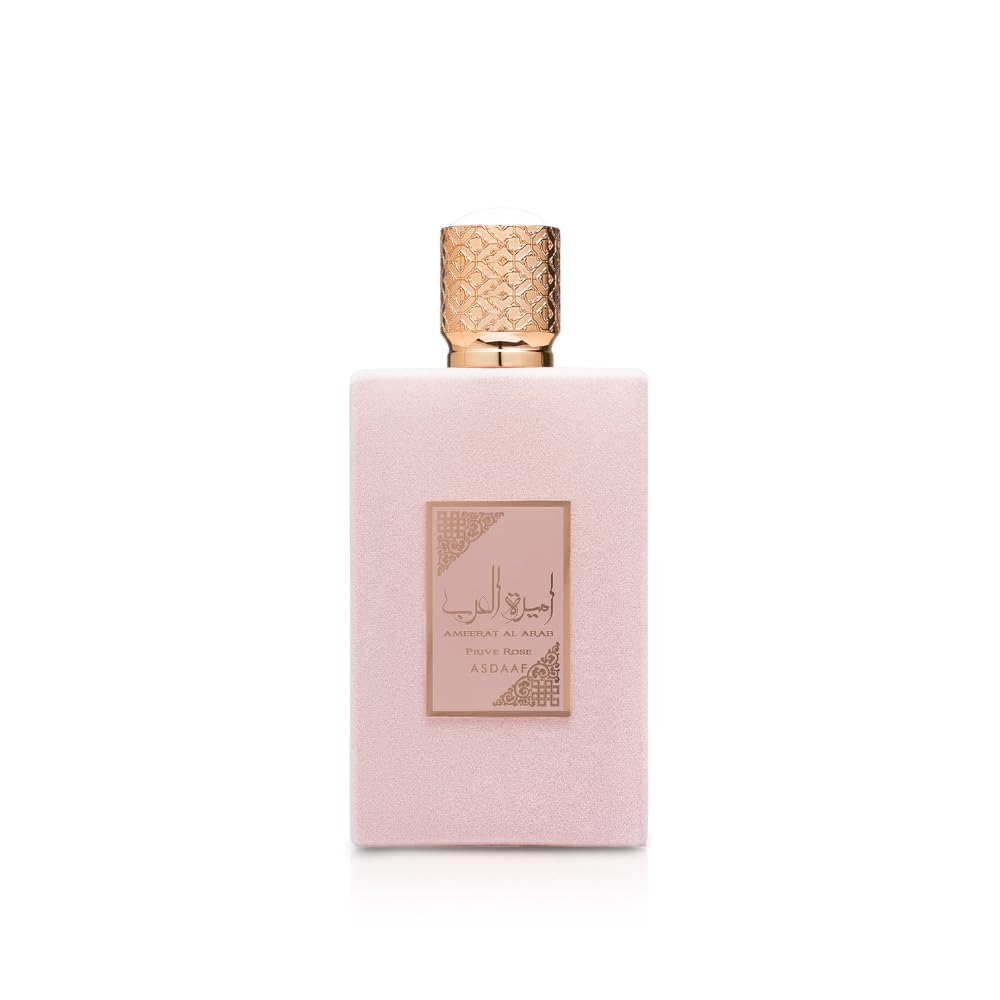 Lattafa Asdaaf Ameerat Al Arab Prive Rose Eau de Parfum Spray for Women, 3.4 Ounce