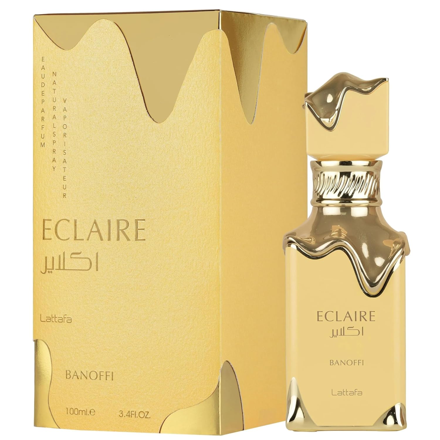 Lattafa Eclaire Banoffi – Gourmand, Sweet, Fruity, Musky – Eau de Parfum Spray Long-Lasting Fragrance for Women, 3.4 Ounce / 100 ml