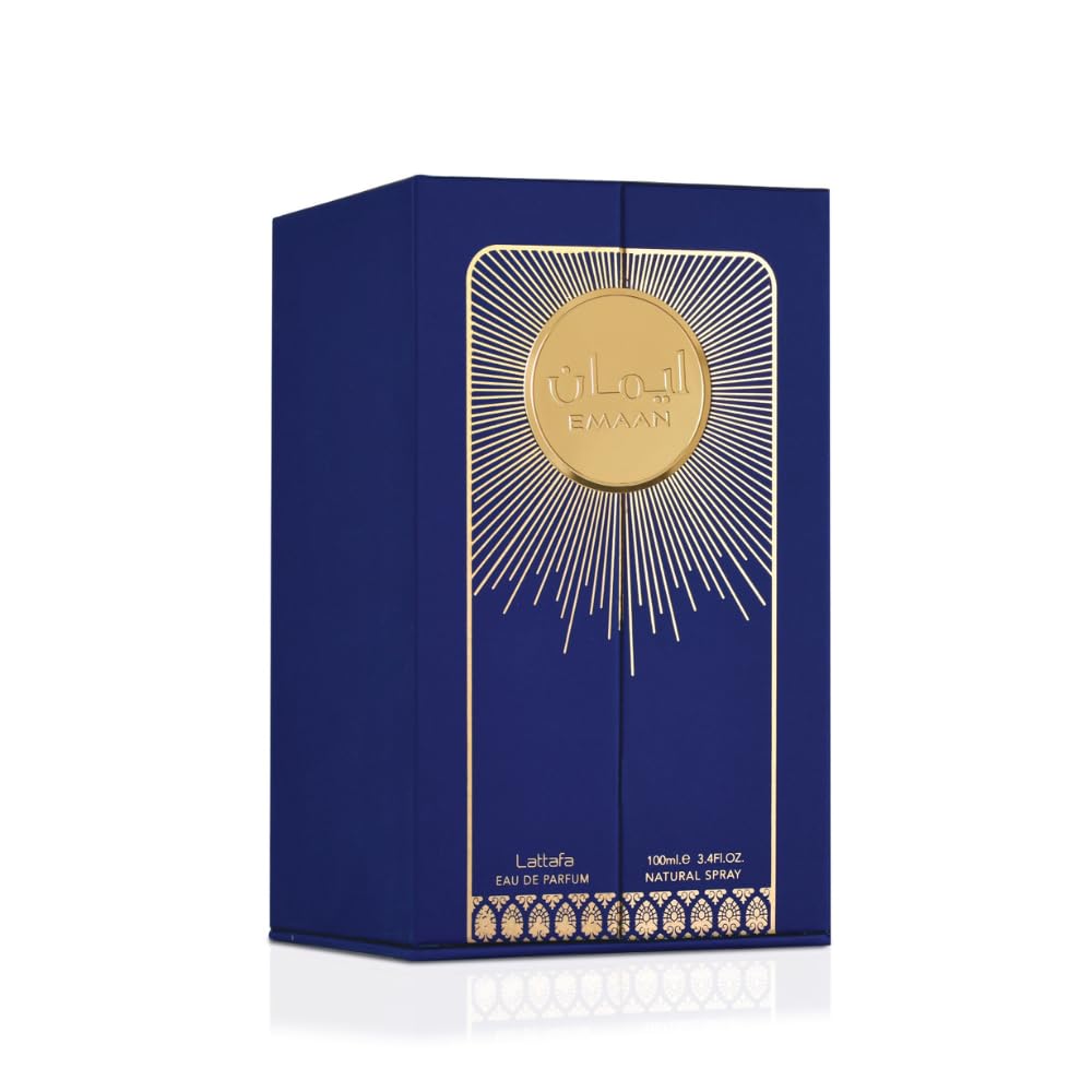 Lattafa Emaan Eau de Parfum Spray for Unisex, 3.4 Ounce