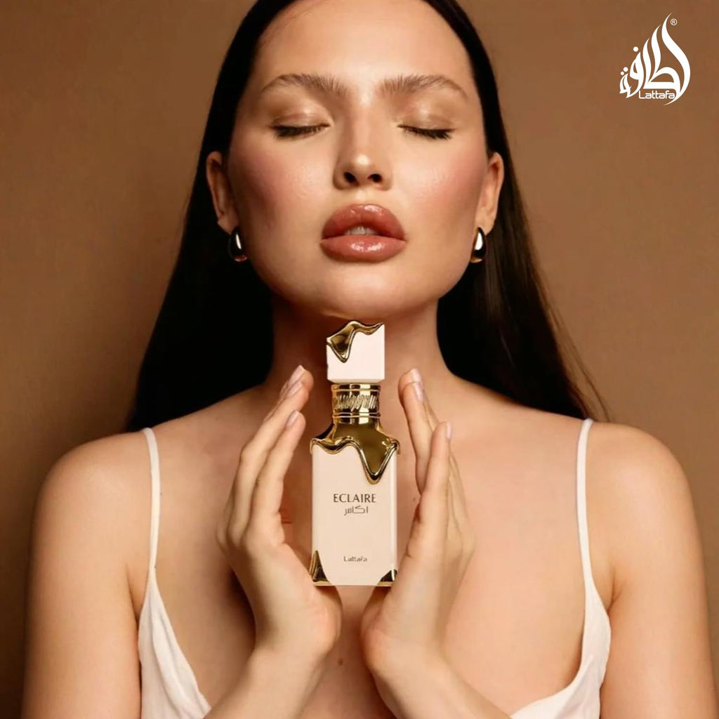 Lattafa Eclaire - Vanilla, Caramel, Sweet, Floral - Eau de Parfum Long-Lasting Fragrance for Women, 3.40 Ounce / 100 ml