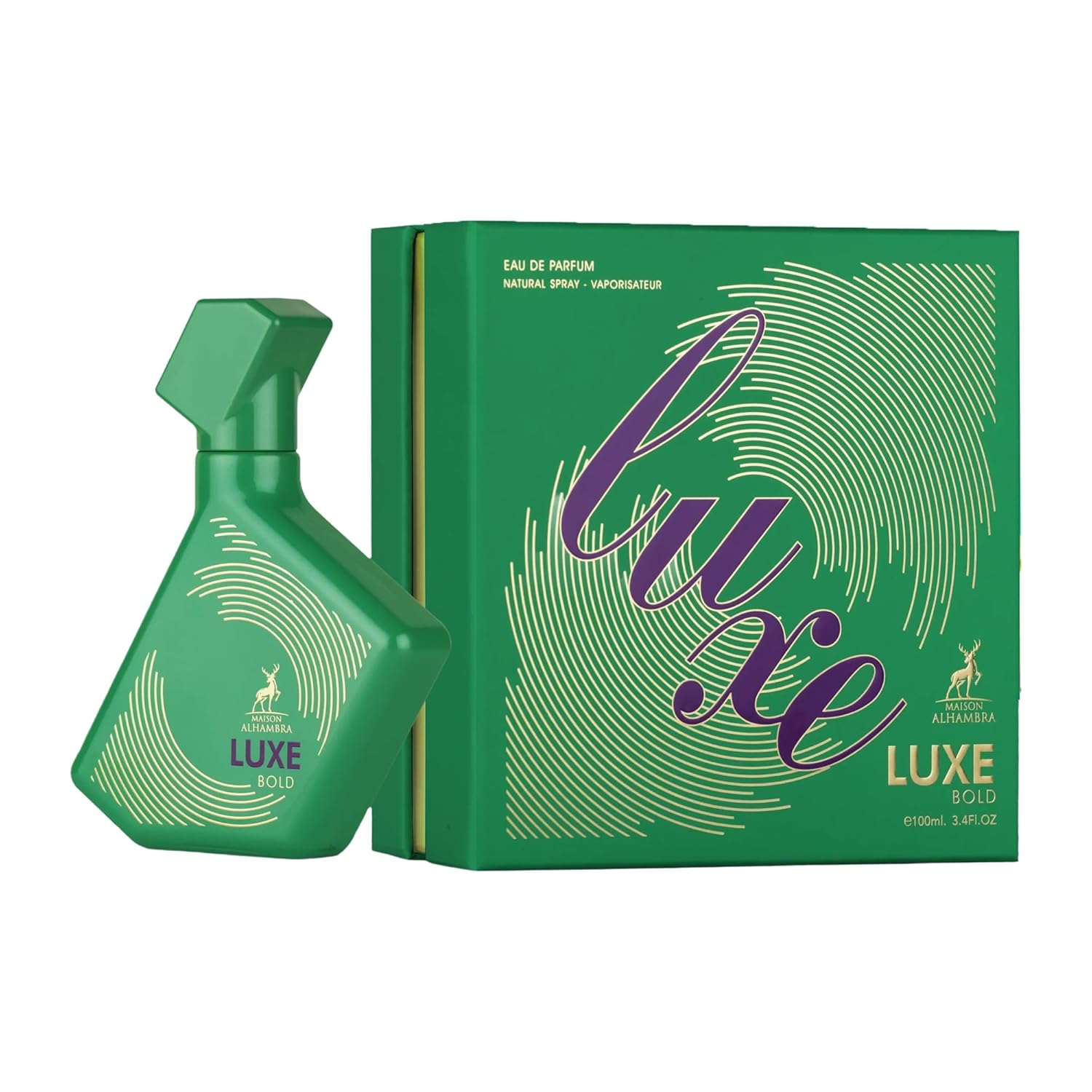 Maison Alhambra Luxe Bold – Citrusy, Green, Floral, Musky – Eau de Parfum Spray Long-Lasting Fragrance for Unisex, 3.4 Ounce / 100 ml