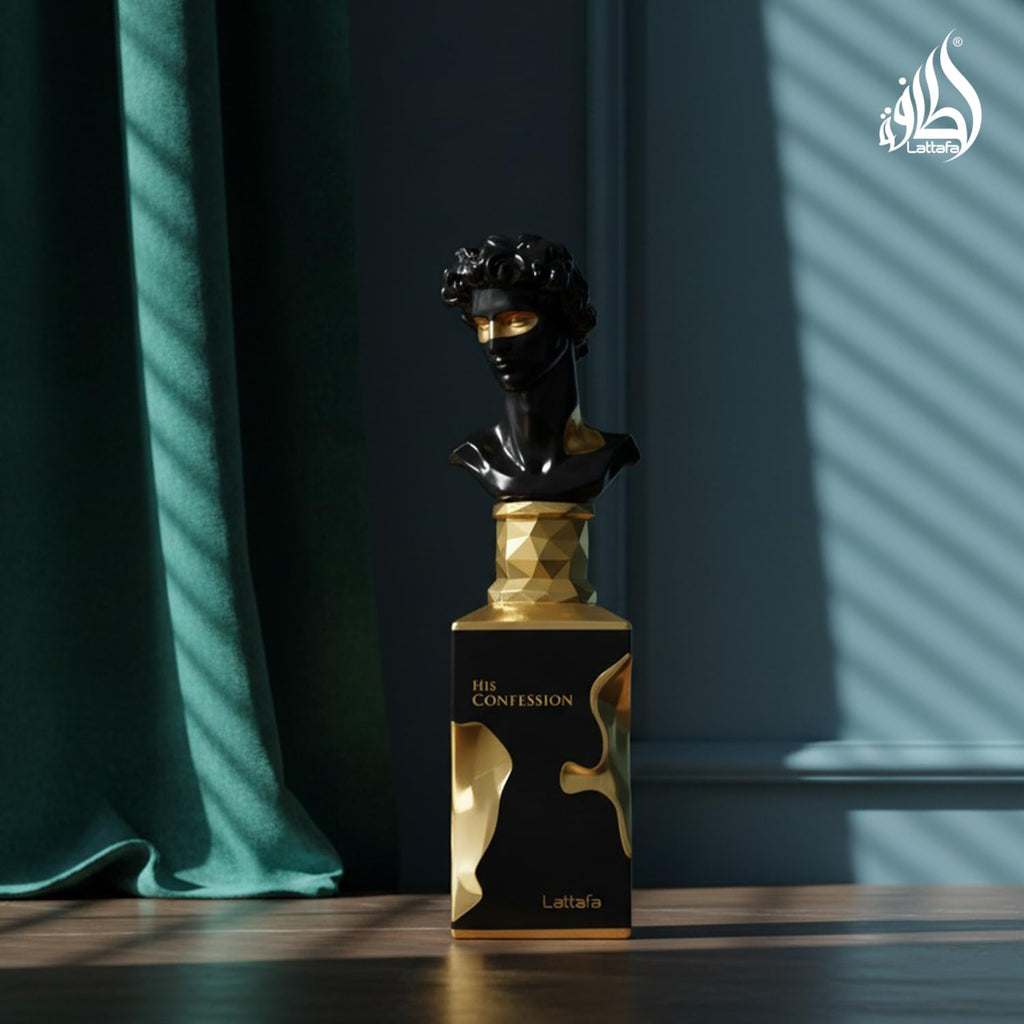 Lattafa His Confession for Men Eau de Parfum Spray, 3.4 Ounce / 100 Ml