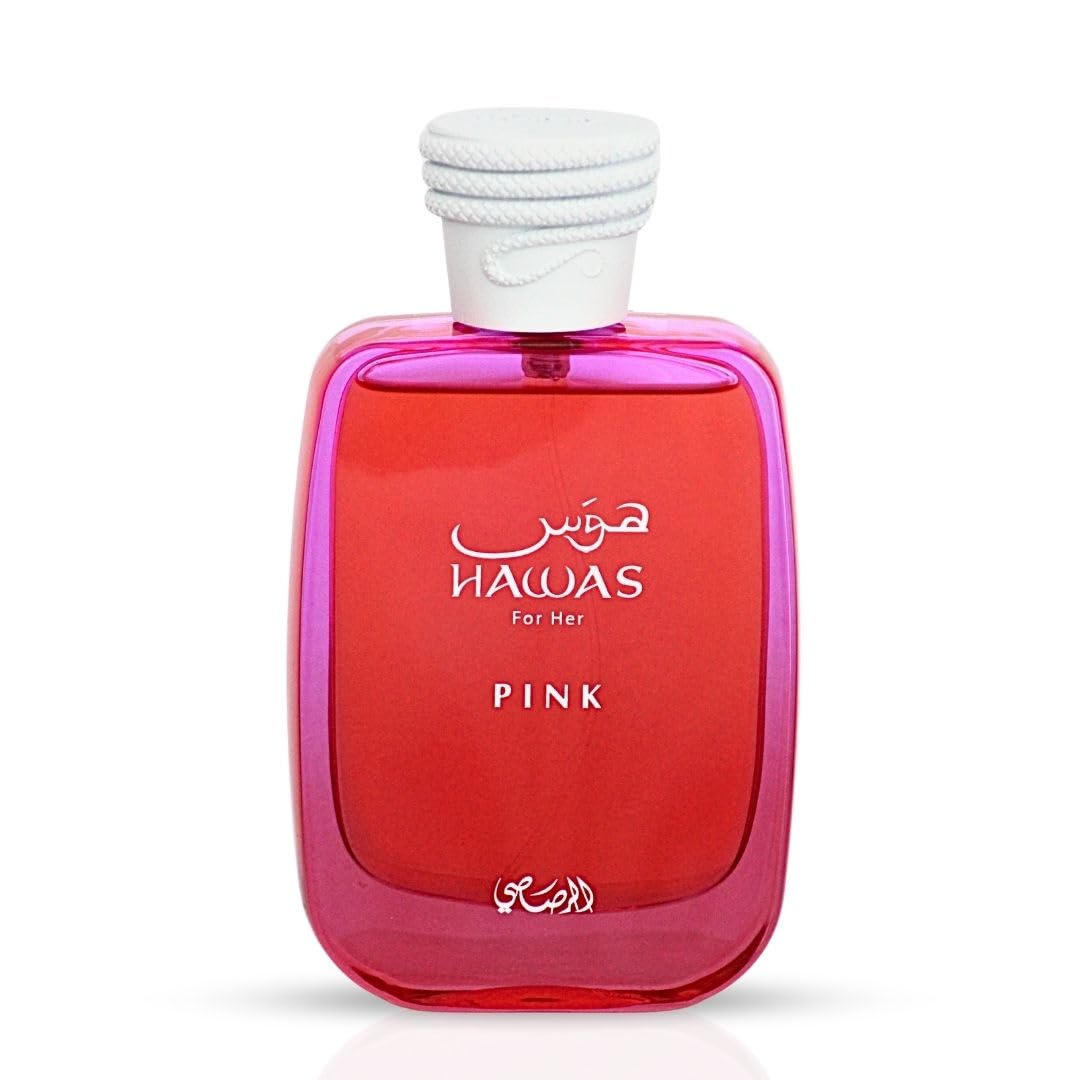 RASASI Hawas Pink For Her Eau de Parfum Spray 100ml (3.4 oz) – Floral Fruity Perfume for Women with Neroli, Vanilla, Cotton Candy & Marshmallow | Luxurious Feminine Scent